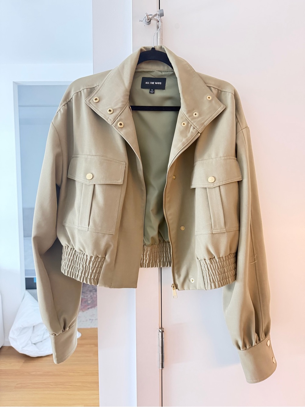 Olive Crop Utility Jacket